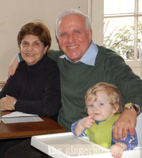 con nonni per il primo compleanno 2012