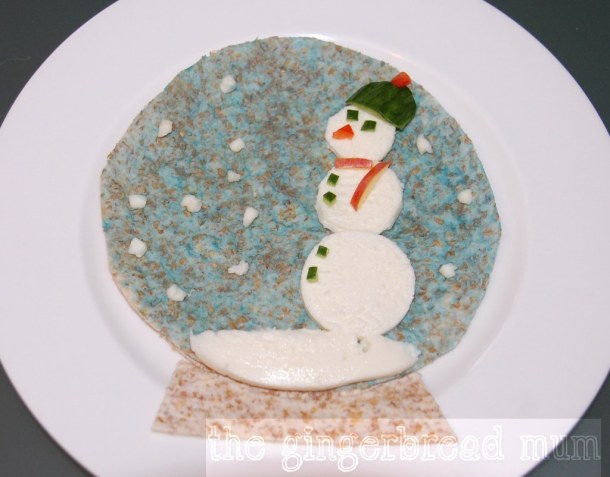 cute lunches: snowman snow globe