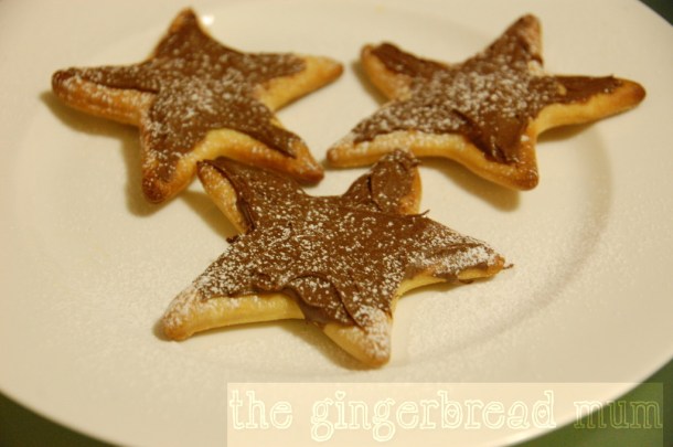 Nutella pizza stars