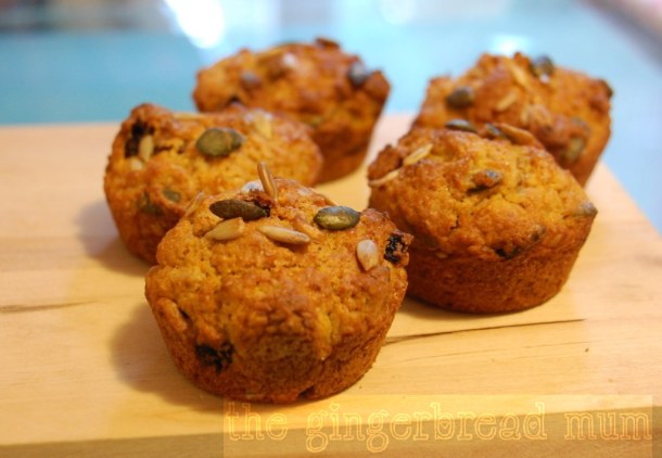 spiced carrot muffins