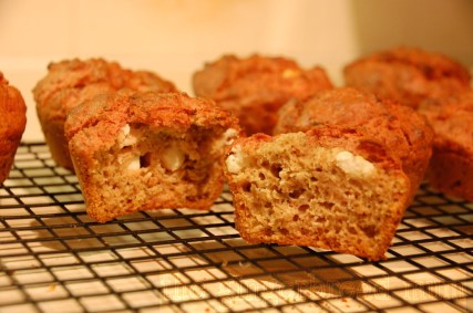 Savoury beetroot, feta and thyme muffins
